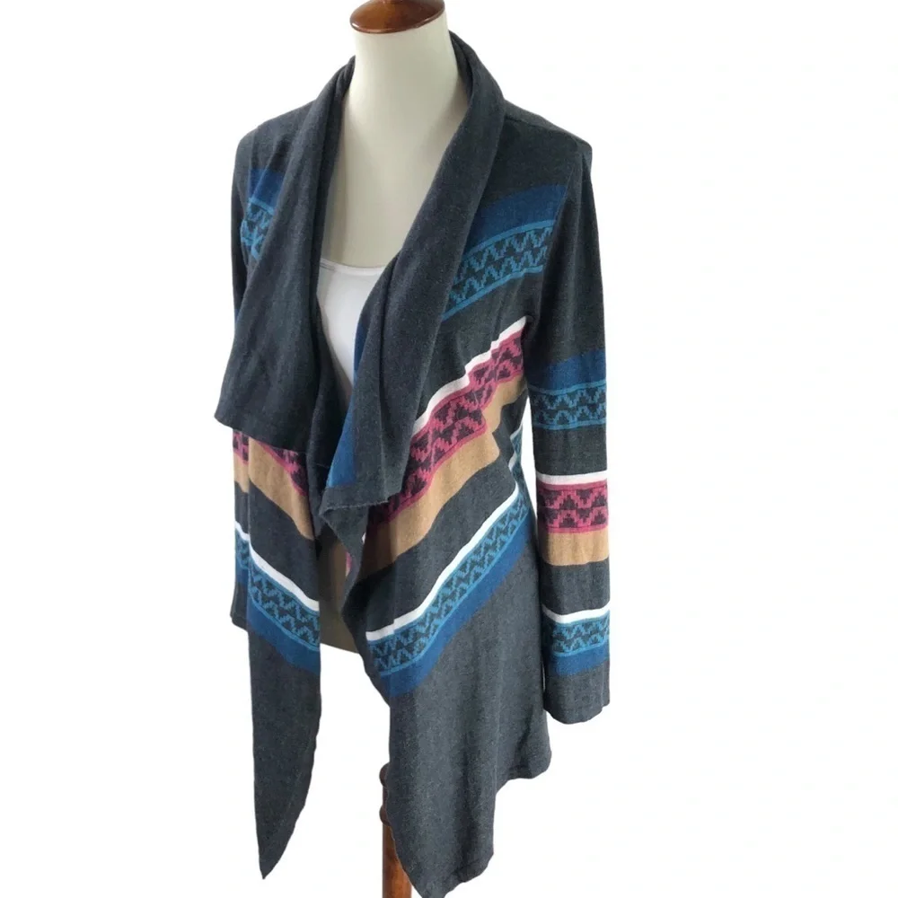 Chip & Pepper Aztec Western Cardigan Sweater Sz S/M Casual Long Cotton Blend